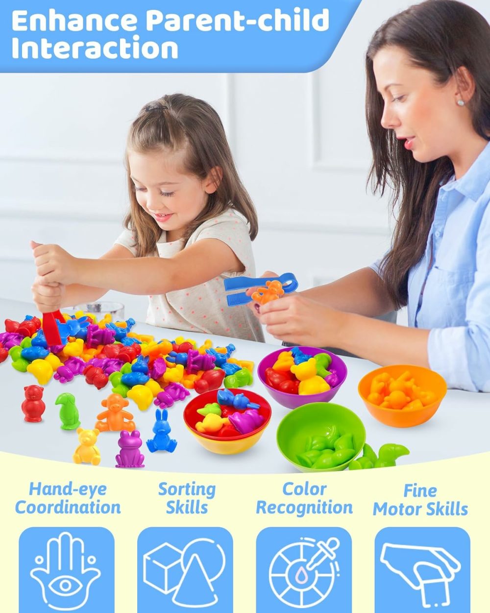 Counting Animals Montessori Toys For 3 4 5 Years Old Boys Girls  Preschool Learning Activities Kindergarten Educational Sensory Toys Gifts For Kids Toddlers Ages 2-4  3-5  4-8  |  Sorting & Stacking Toys All Toys Sorting & Stacking Toys