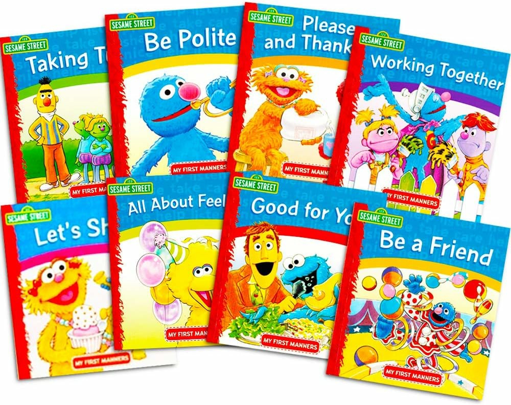 Elmo Manners Books For Kids Toddlers – Set Of 8 Manners Books  |  Bath Toys All Toys Bath Toys