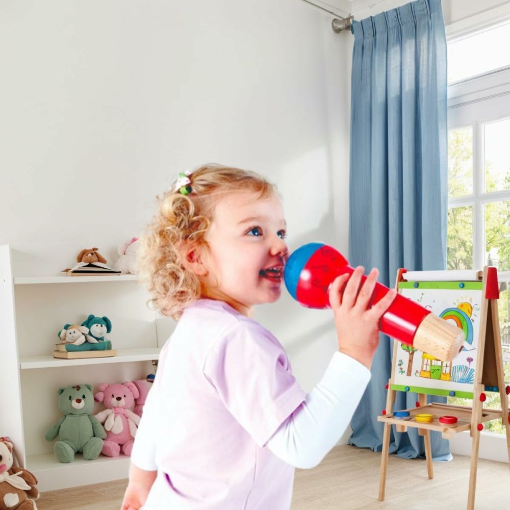 Mighty Echo Microphone | Battery-Free Voice Amplifying Microphone Toy For Kids 1 Year & Up  Red  Model Number: E0337  L: 3.1  W: 3.1  H: 8.6 Inch  |  Musical Toys All Toys