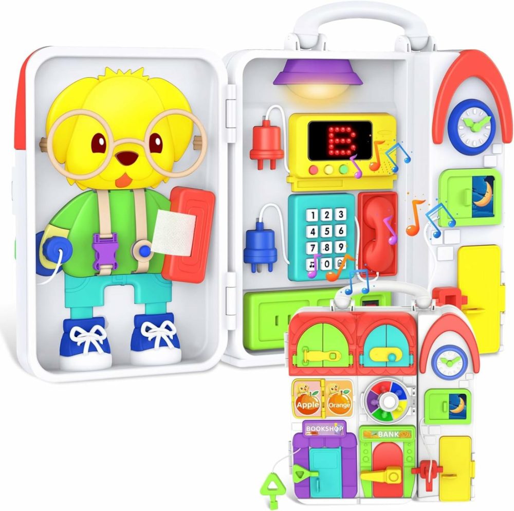 Toddler Toys For 1-2 Year Old Boy  Musical Montessori Busy Board  Early Educational Toy For Toddlers 1-3  Motor Skills Developmental Toy For 12-18 Month Age  Birthday Gift For 1+ Year Old Boy Girl  |  Musical Toys All Toys Multi