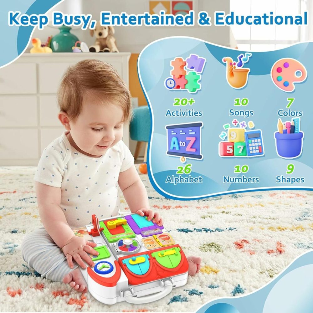 Toddler Toys For 1-2 Year Old Boy  Musical Montessori Busy Board  Early Educational Toy For Toddlers 1-3  Motor Skills Developmental Toy For 12-18 Month Age  Birthday Gift For 1+ Year Old Boy Girl  |  Musical Toys All Toys Multi