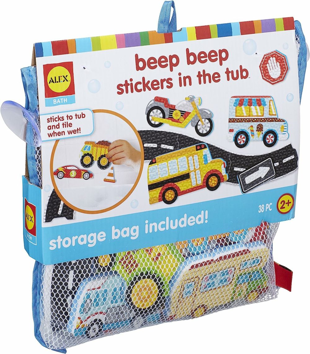 Alex Bath Beep Beep Stickers In The Tub Bath Toy Kids Bath Activity  |  Bath Toys All Toys Bath Toys