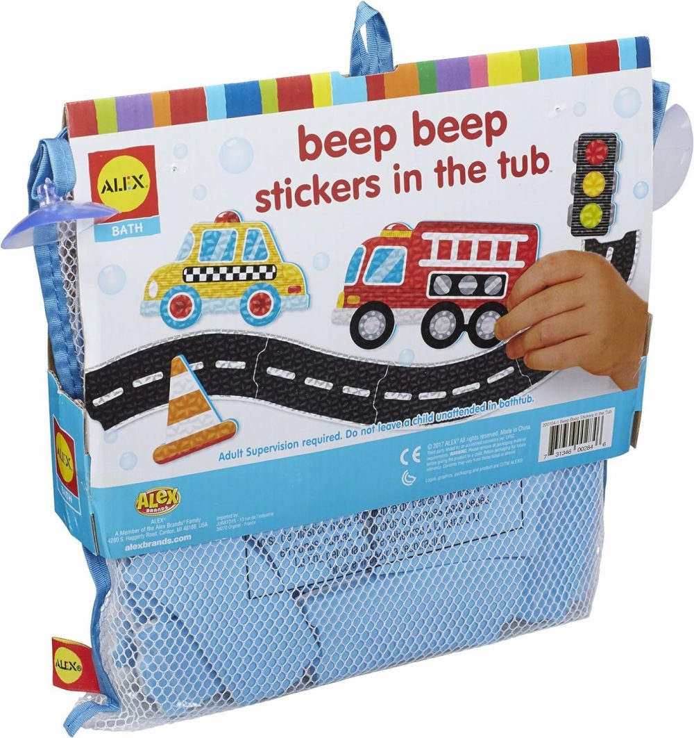 Alex Bath Beep Beep Stickers In The Tub Bath Toy Kids Bath Activity  |  Bath Toys All Toys Bath Toys