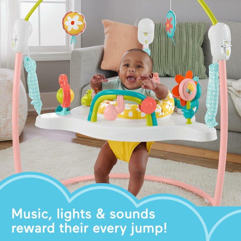 Baby Bouncer Activity Center Blooming Fun Jumperoo With Music Lights And Developmental Toys For Infants  |  Activity Centers Activity Centers Activity Centers