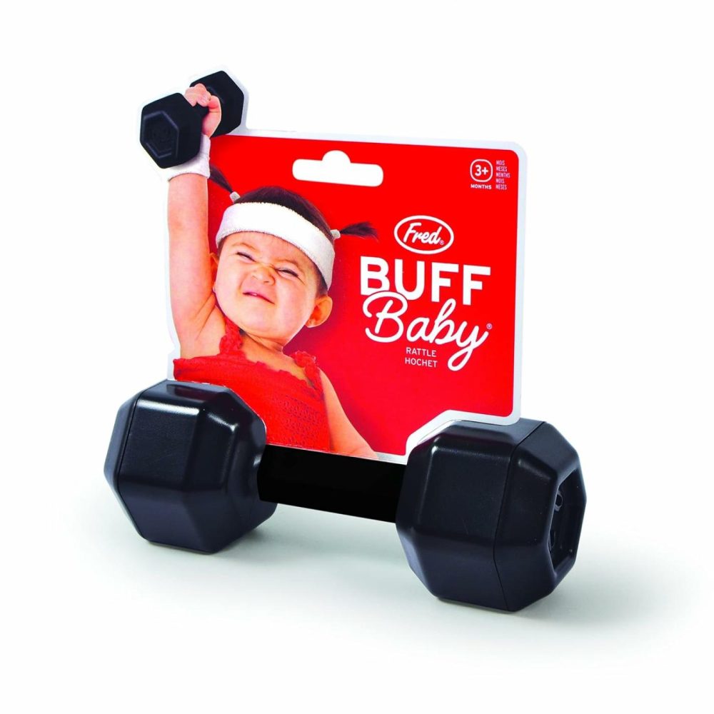 Buff Baby Dumbbell Rattle Engaging And Sensory Rich Toy  Lightweight And Easy To Hold  Fun Gift For Fitness Enthusiast And New Parents  |  Rattles & Plush Rings All Toys BUFF BABY