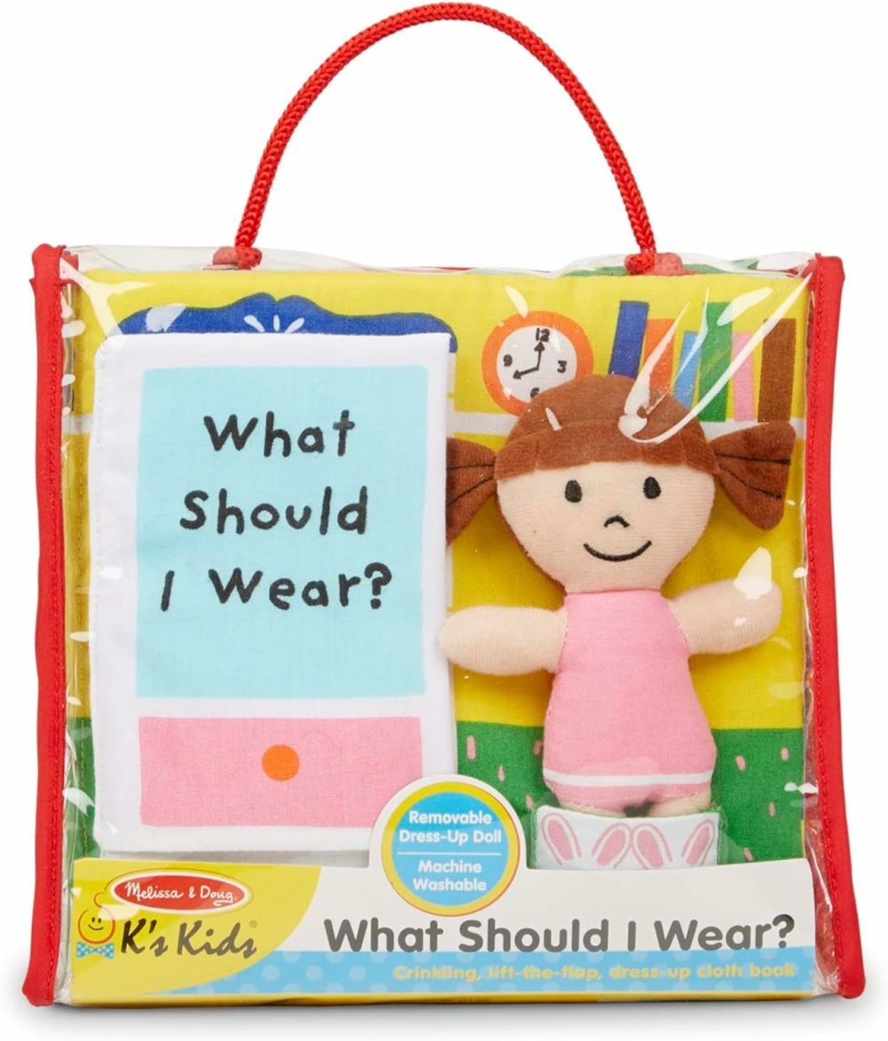 Soft Activity Baby Book – What Should I Wear? – Sensory Travel Toys  Dress Up Doll For Babies And Toddlers  |  Books All Toys Books