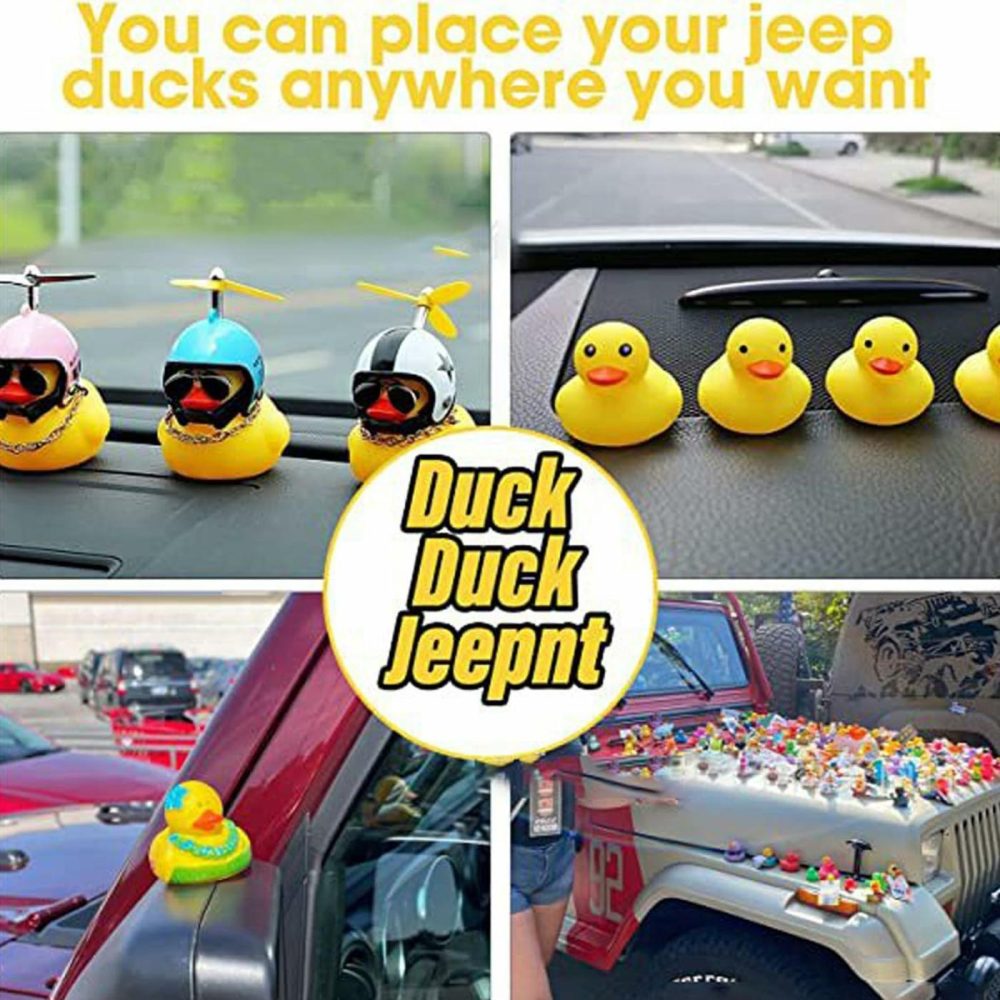 10 Pcs Duck Plug – Rubber Duck Mount,Flock Locker Rubber Duck Holder For Jeep Dash And Fixed Display,Gift For Jeep Lover Includes Double Sided Stickers Inside （Excluding Rubber Duck） (10Pcs)  |  Bath Toys All Toys Bath Toys