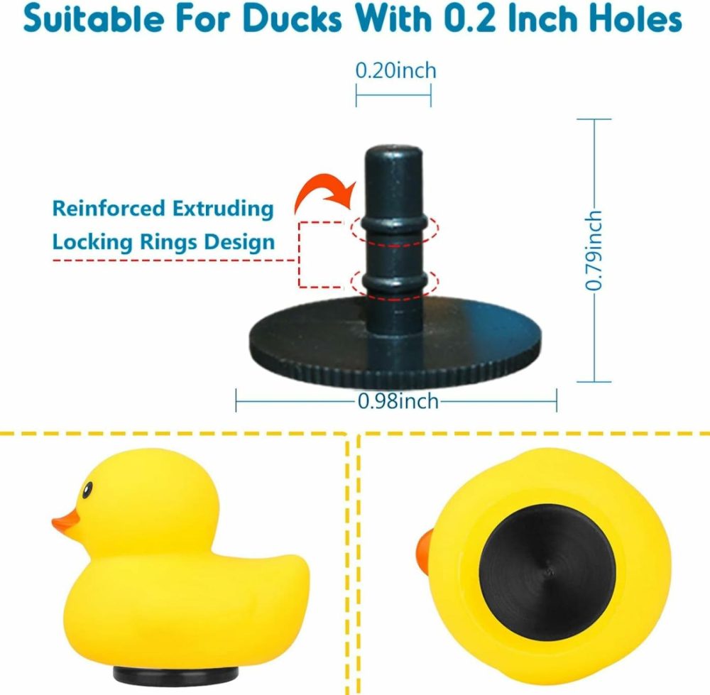 10 Pcs Duck Plug – Rubber Duck Mount,Flock Locker Rubber Duck Holder For Jeep Dash And Fixed Display,Gift For Jeep Lover Includes Double Sided Stickers Inside （Excluding Rubber Duck） (10Pcs)  |  Bath Toys All Toys Bath Toys