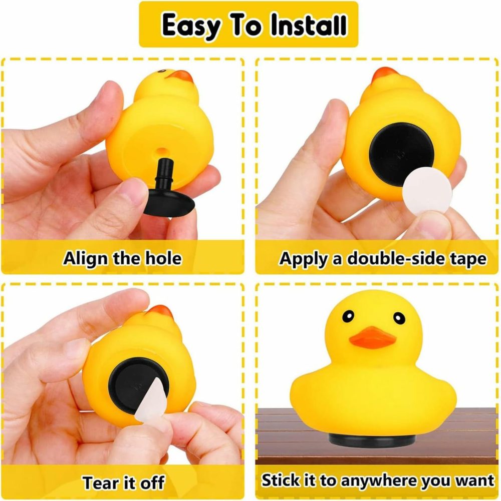 10 Pcs Duck Plug – Rubber Duck Mount,Flock Locker Rubber Duck Holder For Jeep Dash And Fixed Display,Gift For Jeep Lover Includes Double Sided Stickers Inside （Excluding Rubber Duck） (10Pcs)  |  Bath Toys All Toys Bath Toys