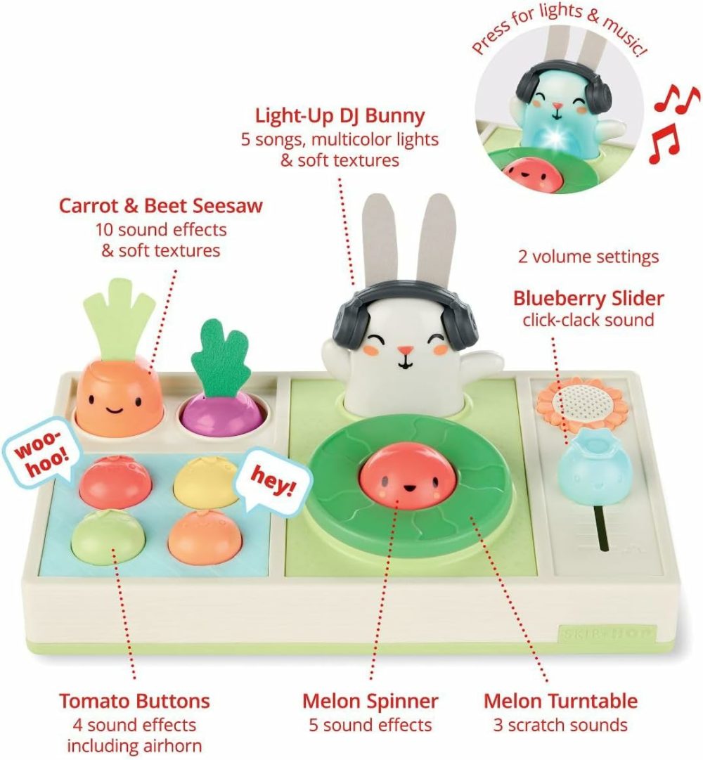 Baby Musical Dj Set Toy With Lights  Songs  Sound Effects  And Soft Textures  Farmstand Let The Beet Drop Dj Set  |  Musical Toys All Toys