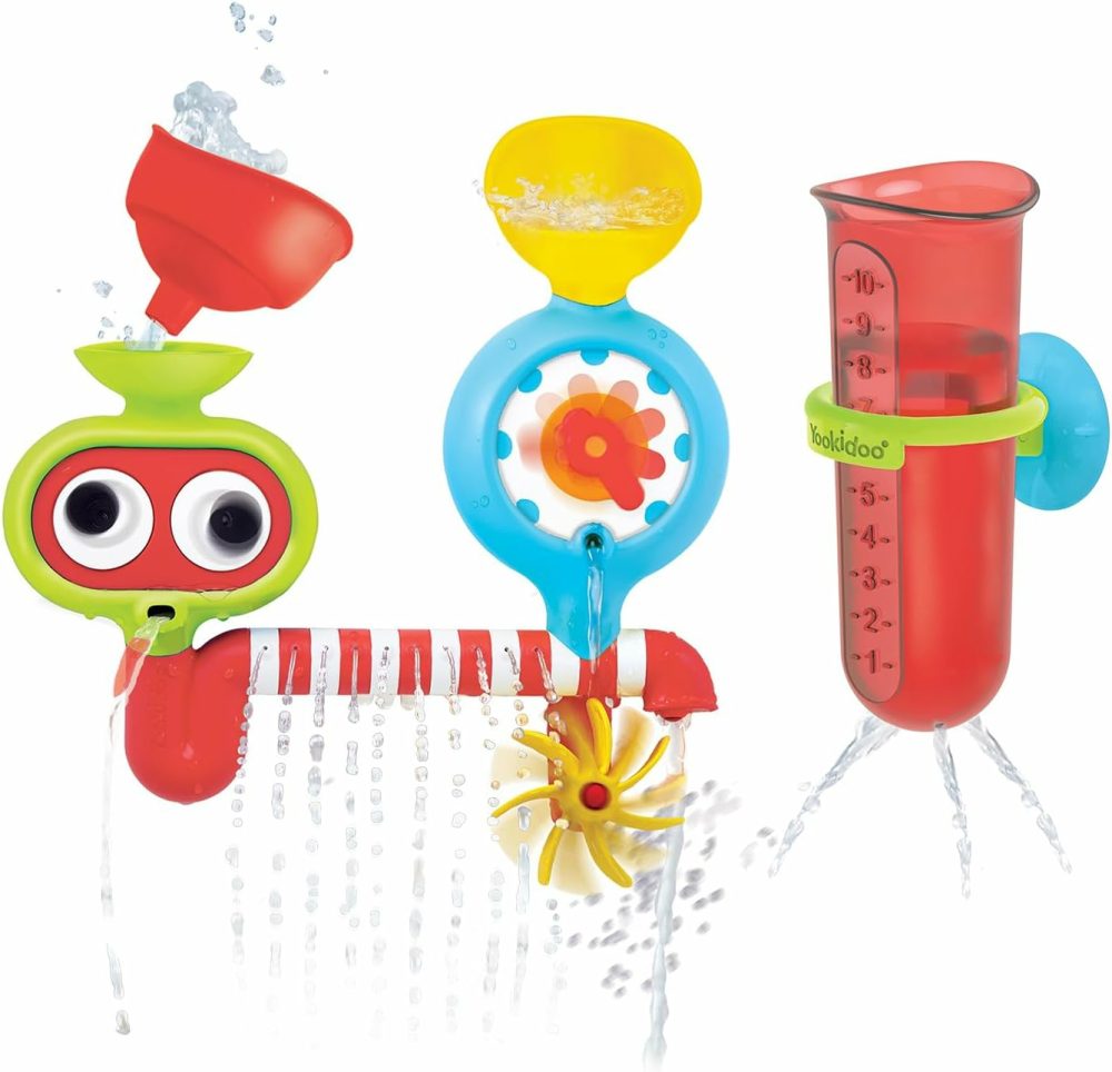 Baby Toddler Bath Wall Toy (Ages 1-3) Waterfall Spinning Gears & Rotating Googly Eyes – Mold Free – Attach To Any Tub Or Shower – Spin N Sprinkle Water Lab – Great For Boys  Girls,& Kids  |  Bath Toys All Toys Bath Toys