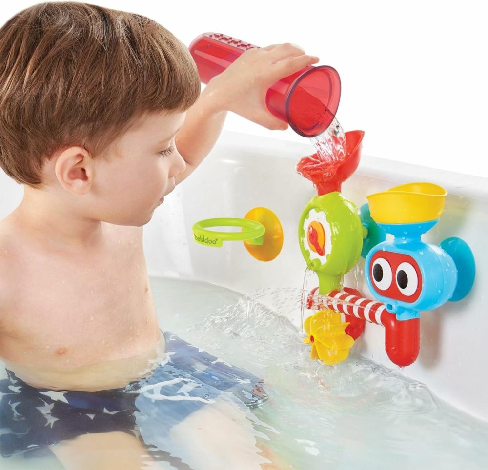 Baby Toddler Bath Wall Toy (Ages 1-3) Waterfall Spinning Gears & Rotating Googly Eyes – Mold Free – Attach To Any Tub Or Shower – Spin N Sprinkle Water Lab – Great For Boys  Girls,& Kids  |  Bath Toys All Toys Bath Toys