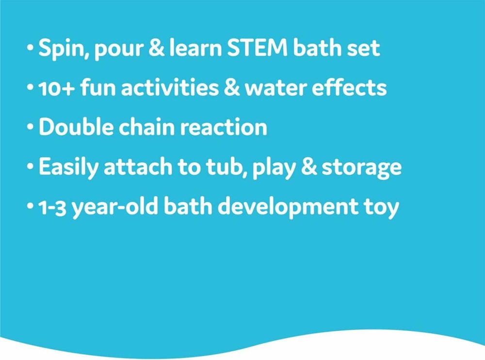 Baby Toddler Bath Wall Toy (Ages 1-3) Waterfall Spinning Gears & Rotating Googly Eyes – Mold Free – Attach To Any Tub Or Shower – Spin N Sprinkle Water Lab – Great For Boys  Girls,& Kids  |  Bath Toys All Toys Bath Toys