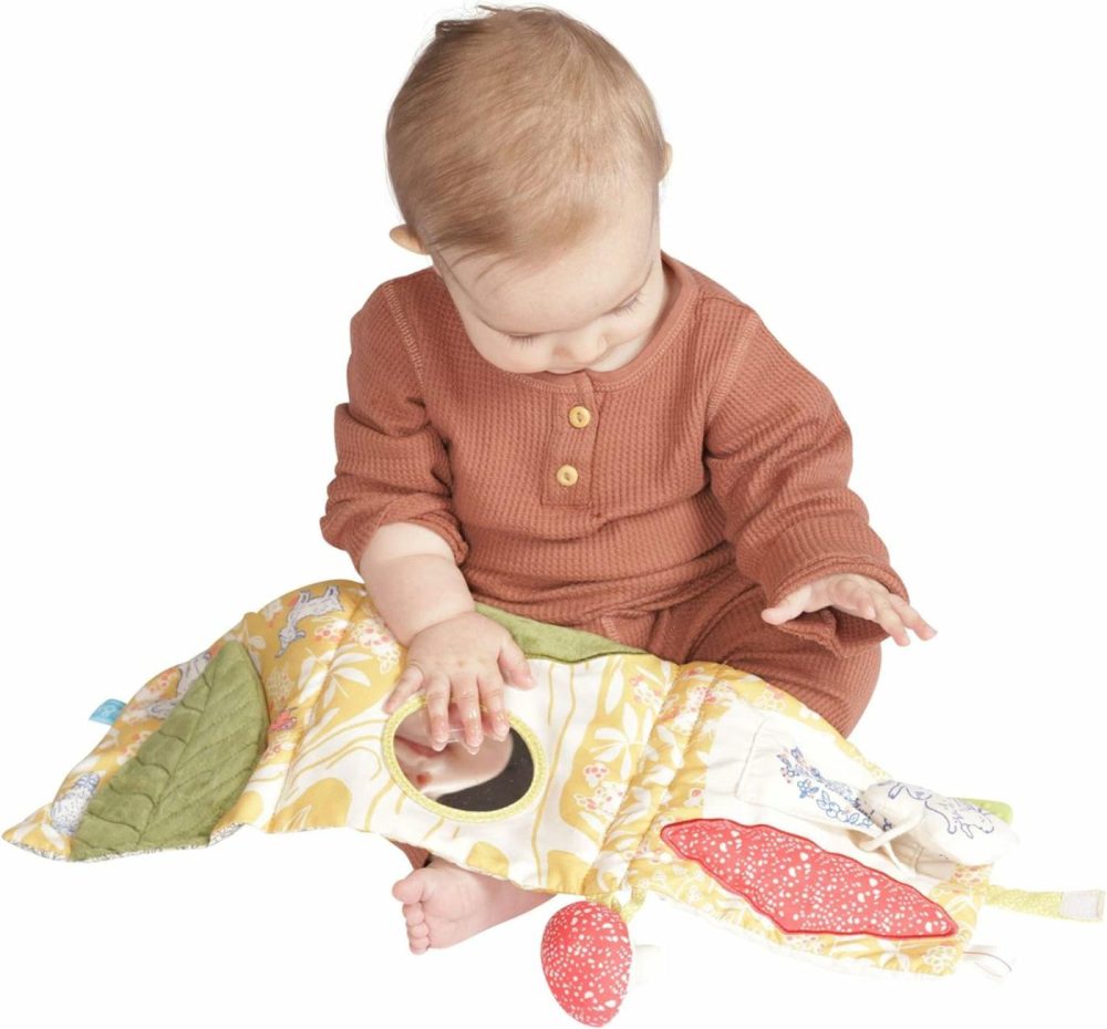 Deer One Soft Activity Crinkle Book & Fold Out Pat Mat For Baby  Toddler With Squeaker  Discovery Mirror And Teether  |  Teethers All Toys Teethers