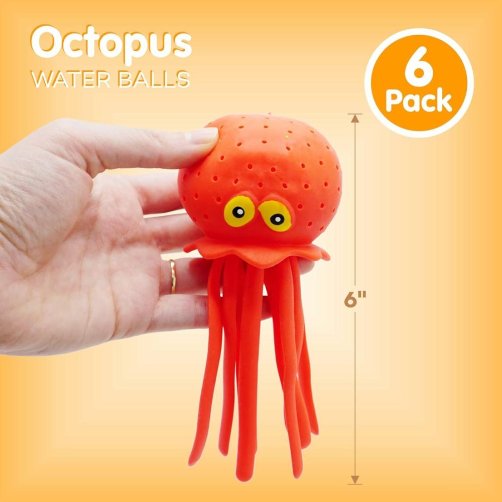 Octopus Water Balls 6 Pack Pool Toys For Kids Sensory Octopus Water Bomb Splash Balls  Toddler Bath Toy  Swimming Pool Floating Swim Toys By  |  Bath Toys All Toys Bath Toys