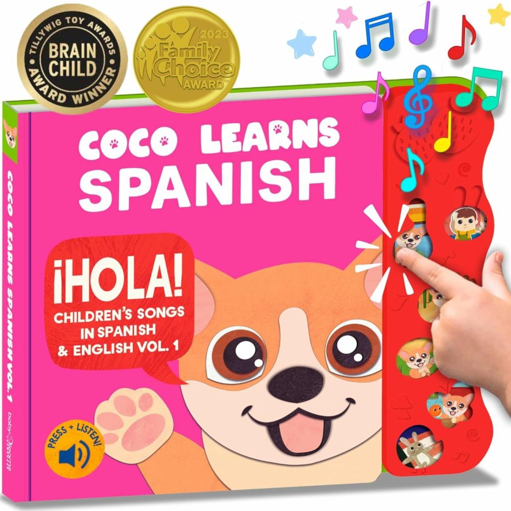 Vol. 1 | Musical Spanish Books For Kids 1-3  Spanish Toys For Babies & Toddlers 1-3  Baby & Toddler Spanish Books  Bilingual Learning Toys For 1 Year Old  Libros Para Bebes Español  |  Musical Toys All Toys