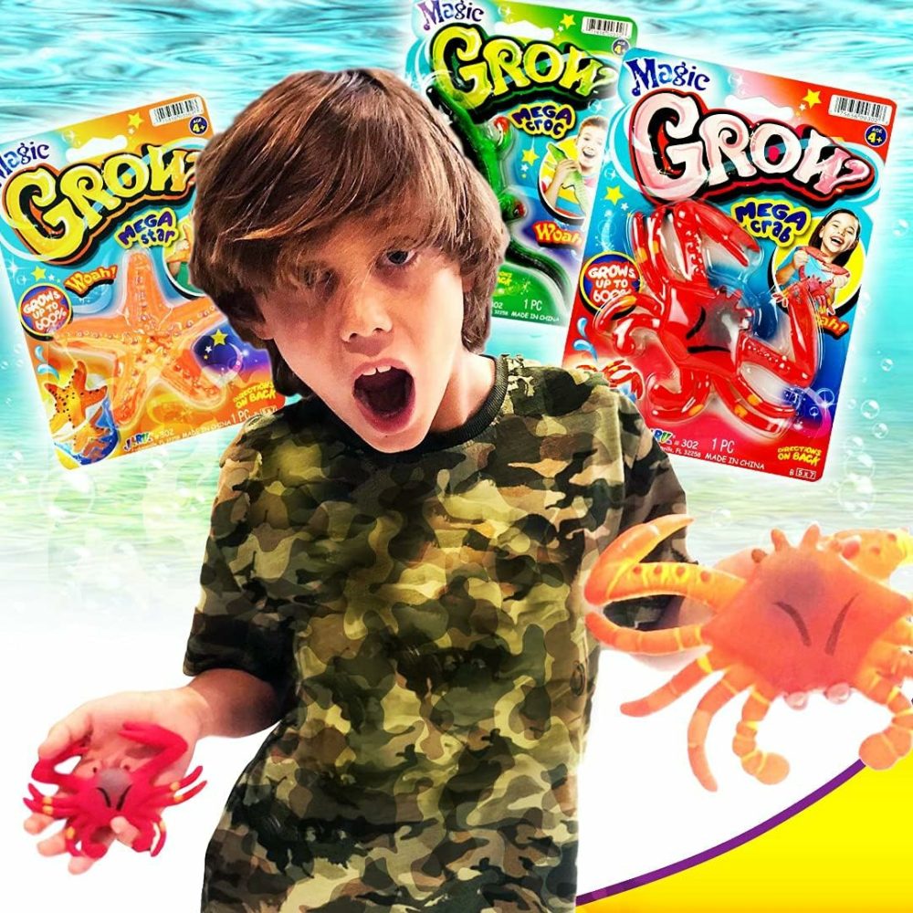 Magic Grow Ocean Themed Water Animals (6 Packs Assorted) Beach Life Theme Toys | Bulk Expanding Bath And Pool Toys For Kids. Sea Creatures Party Toys And Goodie Bags. 302-6A  |  Bath Toys All Toys Bath Toys