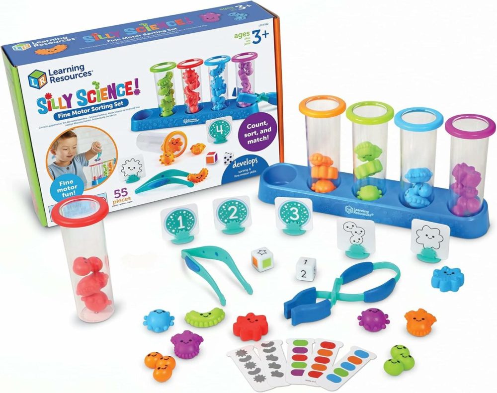 Silly Science Fine Motor Sorting Set  Stem Toys For Kids  Educational Toy  Preschool Fine Motor Skills  Prek Manipulatives  55 Pieces  Age 3+ Gifts For Boys And Girls  Medium  |  Sorting & Stacking Toys All Toys Sorting & Stacking Toys