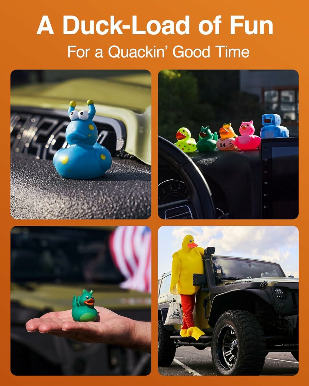 Jeep Ducks For Ducking Kit-76 Piece Kit Including Rubber Ducks  Duck Duck Jeep Bag  Jeep Ducking Cards & Rubber Bands Plus Official Duck Duck Jeep Mobile App (Jeep Ducks For Ducking Assortment C)  |  Bath Toys All Toys Bath Toys