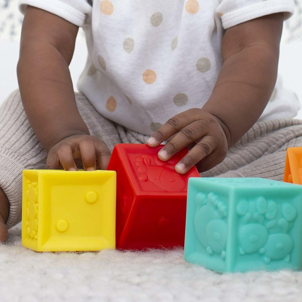 Squeeze And Stack Block Set – Colorful Textured Soft Blocks  Includes Numbers  Animals And Shapes  Ages 6 Months +  |  Sorting & Stacking Toys All Toys Sorting & Stacking Toys