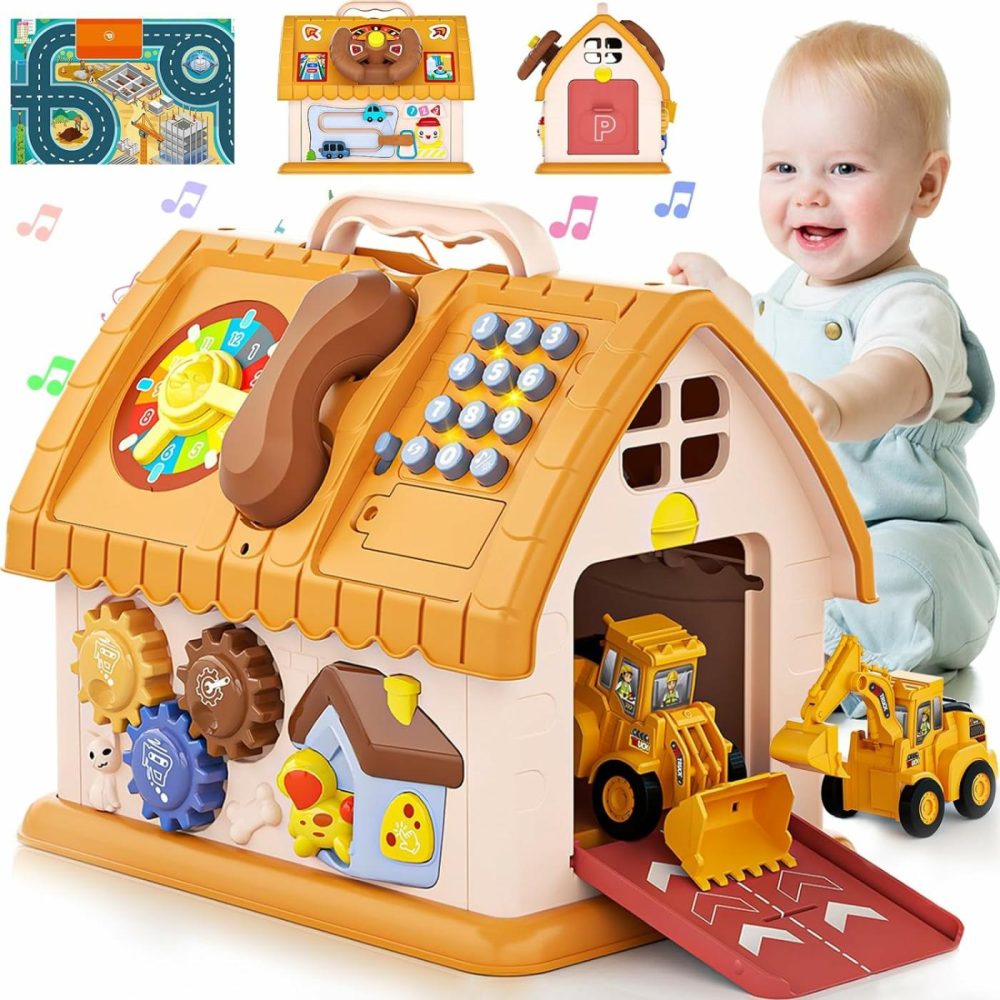 Toys For 1-2 Year Old Gifts  Montessori Toddlers Toys With Sound/Lights/Music/Clock/Car/Telephone  8 In 1 Multi-Functional House Toys For Boys Girls  Early Educational Learning Toy For Birthday  |  Musical Toys All Toys