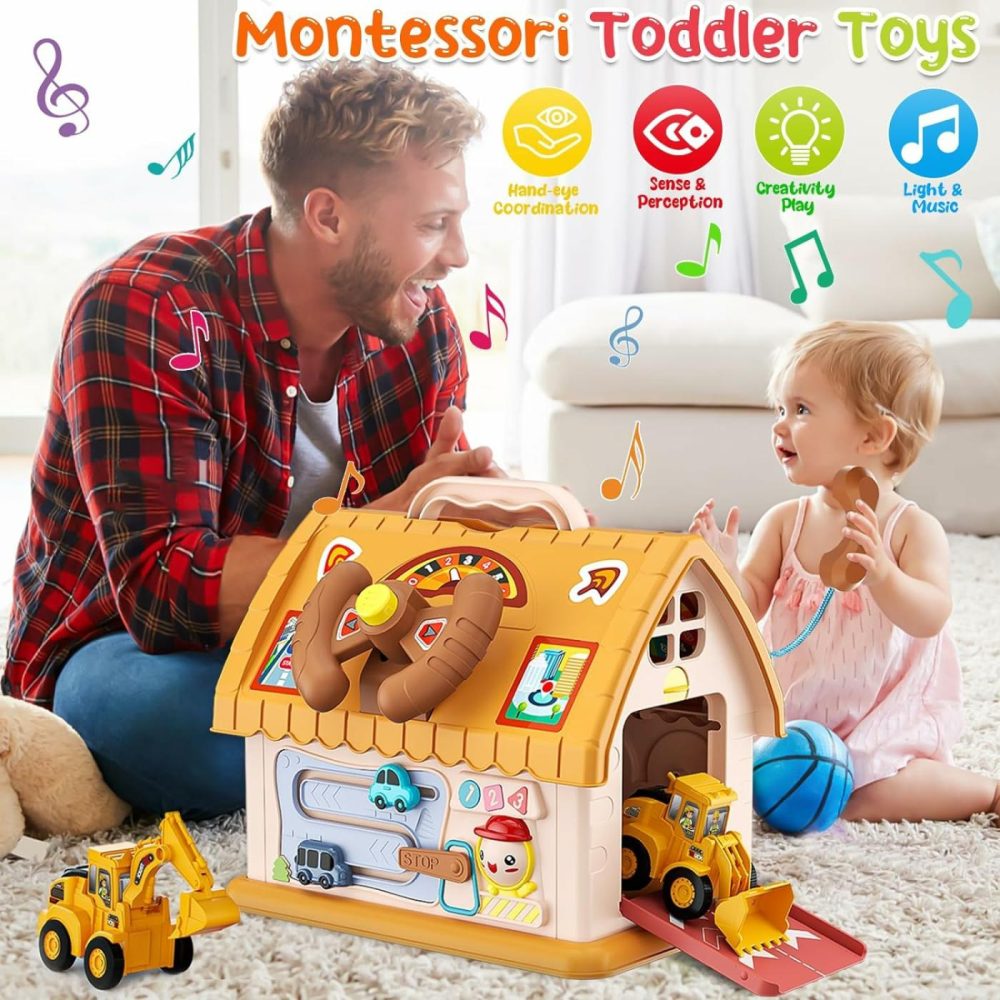 Toys For 1-2 Year Old Gifts  Montessori Toddlers Toys With Sound/Lights/Music/Clock/Car/Telephone  8 In 1 Multi-Functional House Toys For Boys Girls  Early Educational Learning Toy For Birthday  |  Musical Toys All Toys